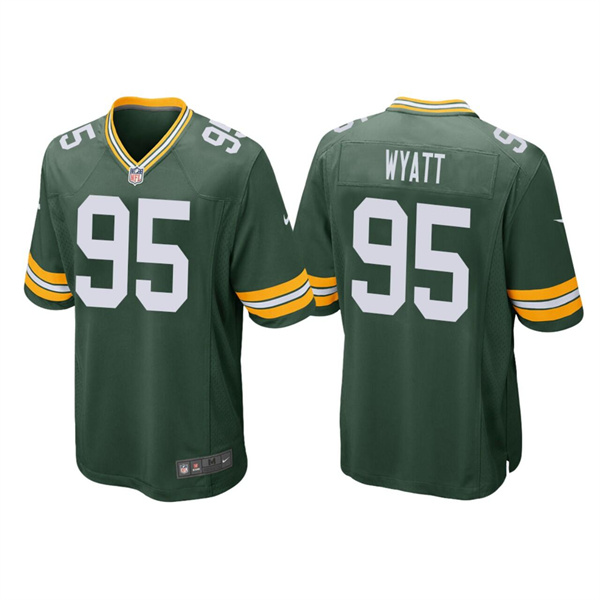 Men's Green Bay Packers #95 Devonte Wyatt Green Stitched Football Jersey